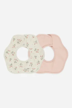 2-Pack Flower Bib (Strawberries, Melon)