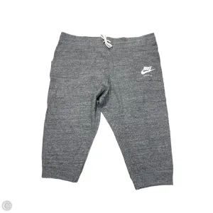 Athletic Capris By Nike Apparel In Grey, Size: 3x
