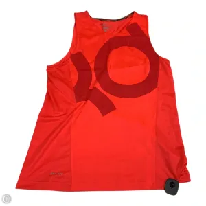 Athletic Tank Top By Nike Apparel In Orange, Size: L