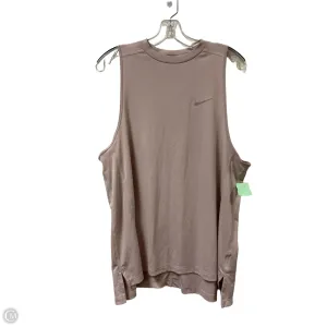 Athletic Tank Top By Nike Apparel In Pink, Size: Xl