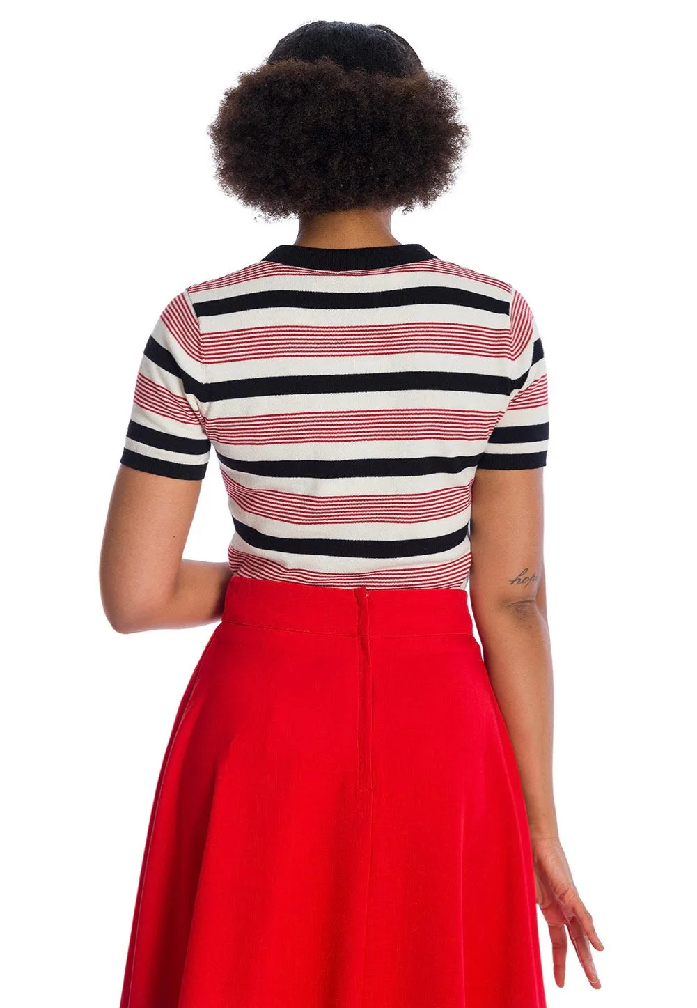 Banned Apparel - Audry Stripe Red - Polo