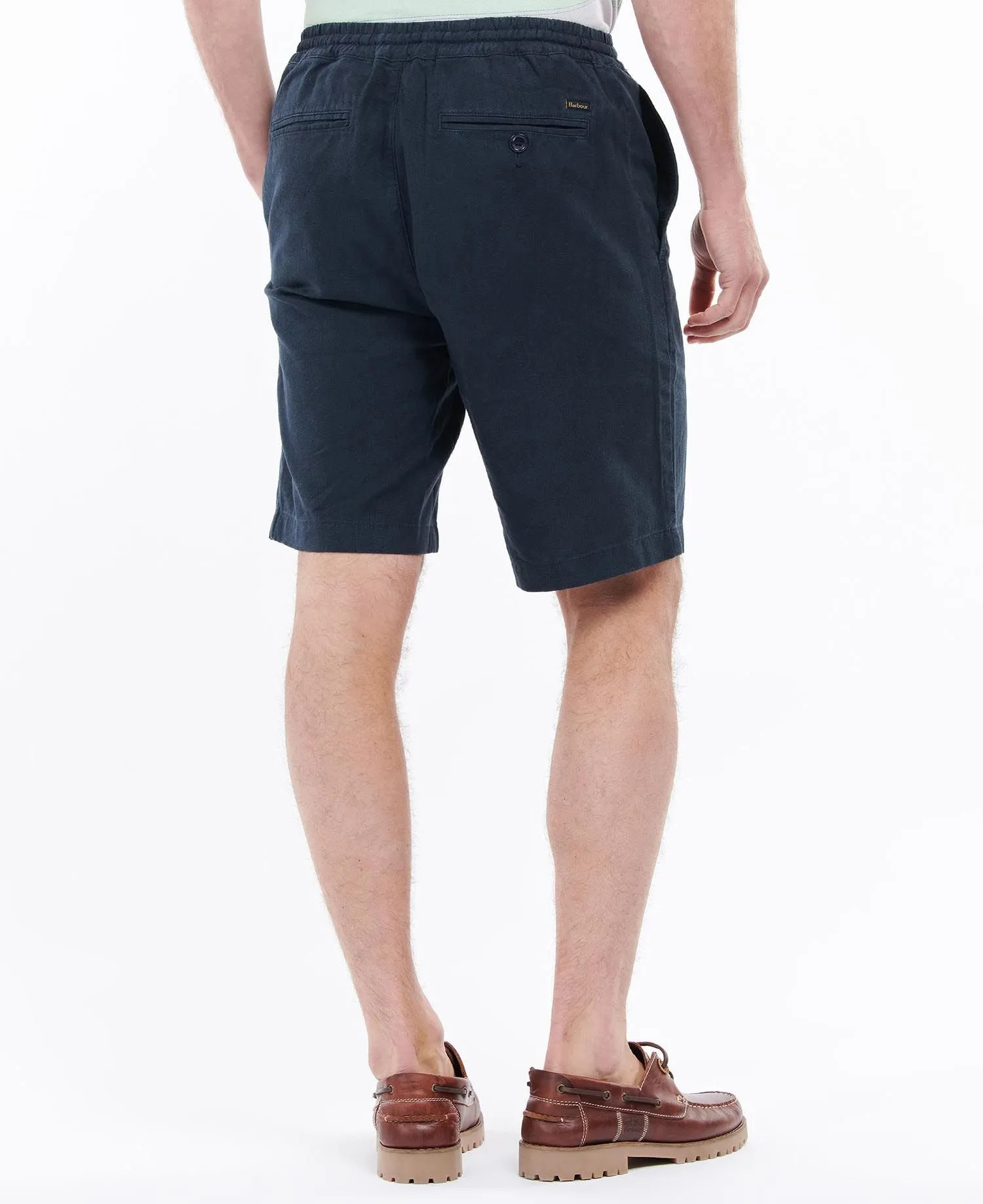 Barbour Linen Cotton Mix Shorts - City Navy