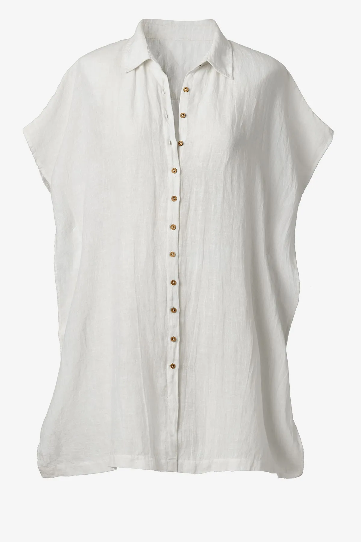 Beach Shirt Cover Up in Ivory
