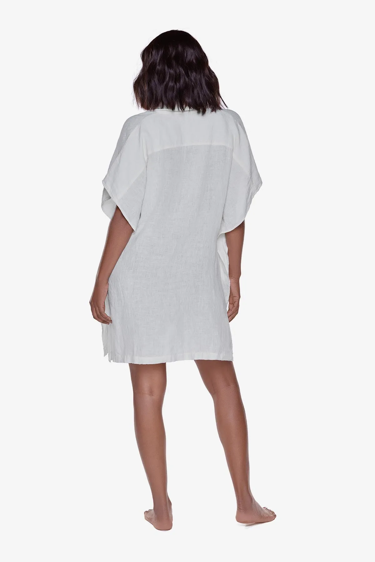Beach Shirt Cover Up in Ivory