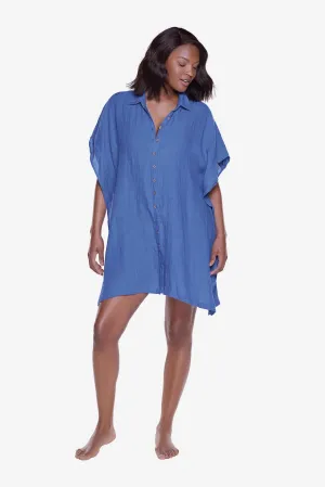 Beach Shirt Cover Up in Macaw
