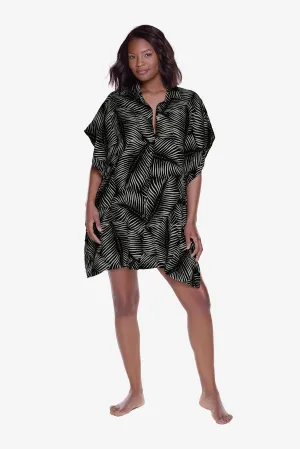 Beach Shirt Cover Up in Perla Palma
