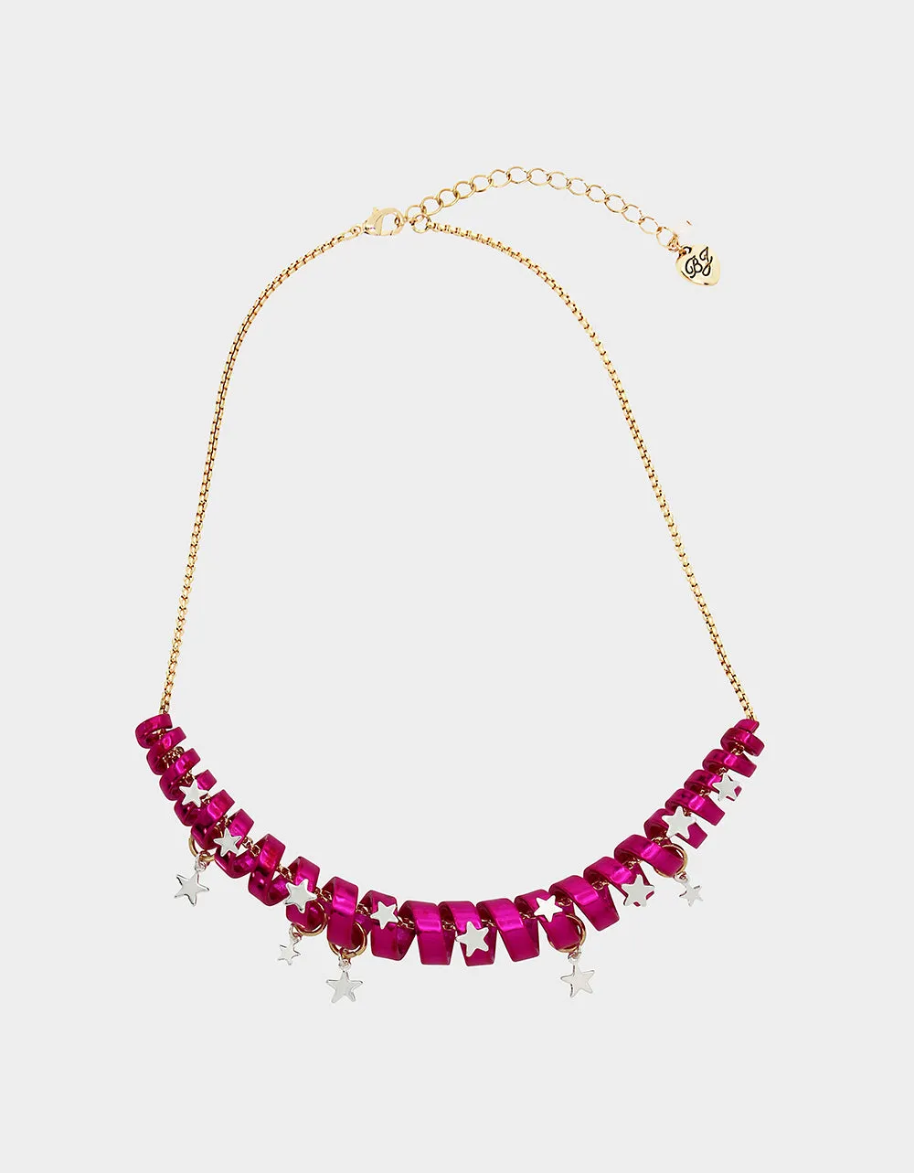 BETSEYS HOLIDAY COIL NECKLACE PINK Betsey Johnson