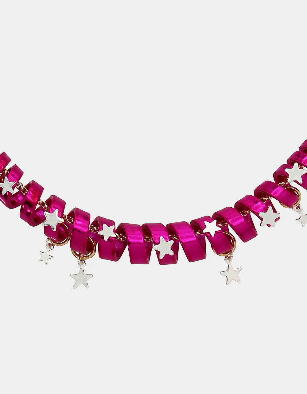 BETSEYS HOLIDAY COIL NECKLACE PINK Betsey Johnson