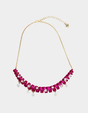 BETSEYS HOLIDAY COIL NECKLACE PINK Betsey Johnson