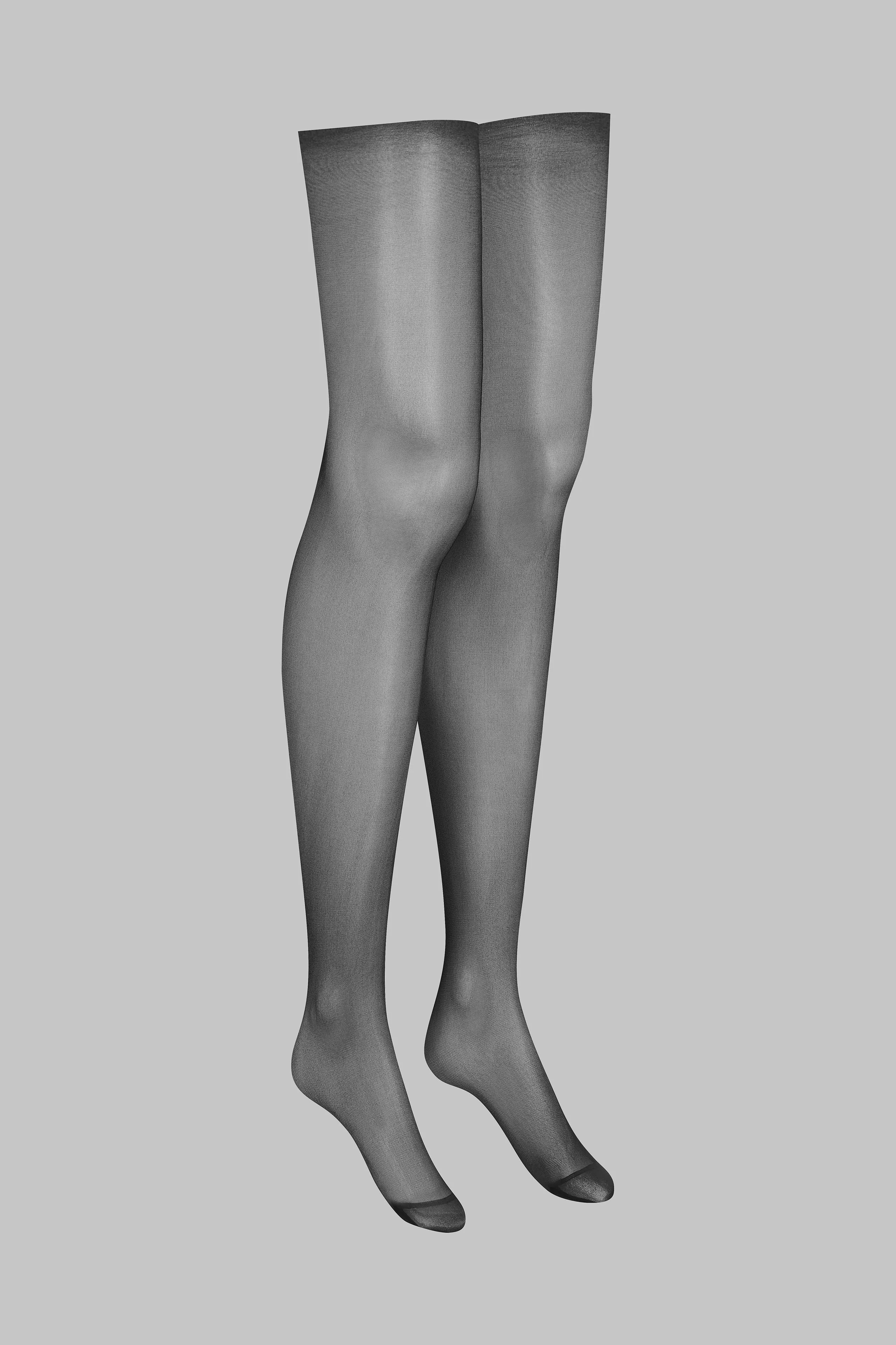 Cut and curled back seamed stockings - 20D - Les Coquetteries Maison Close