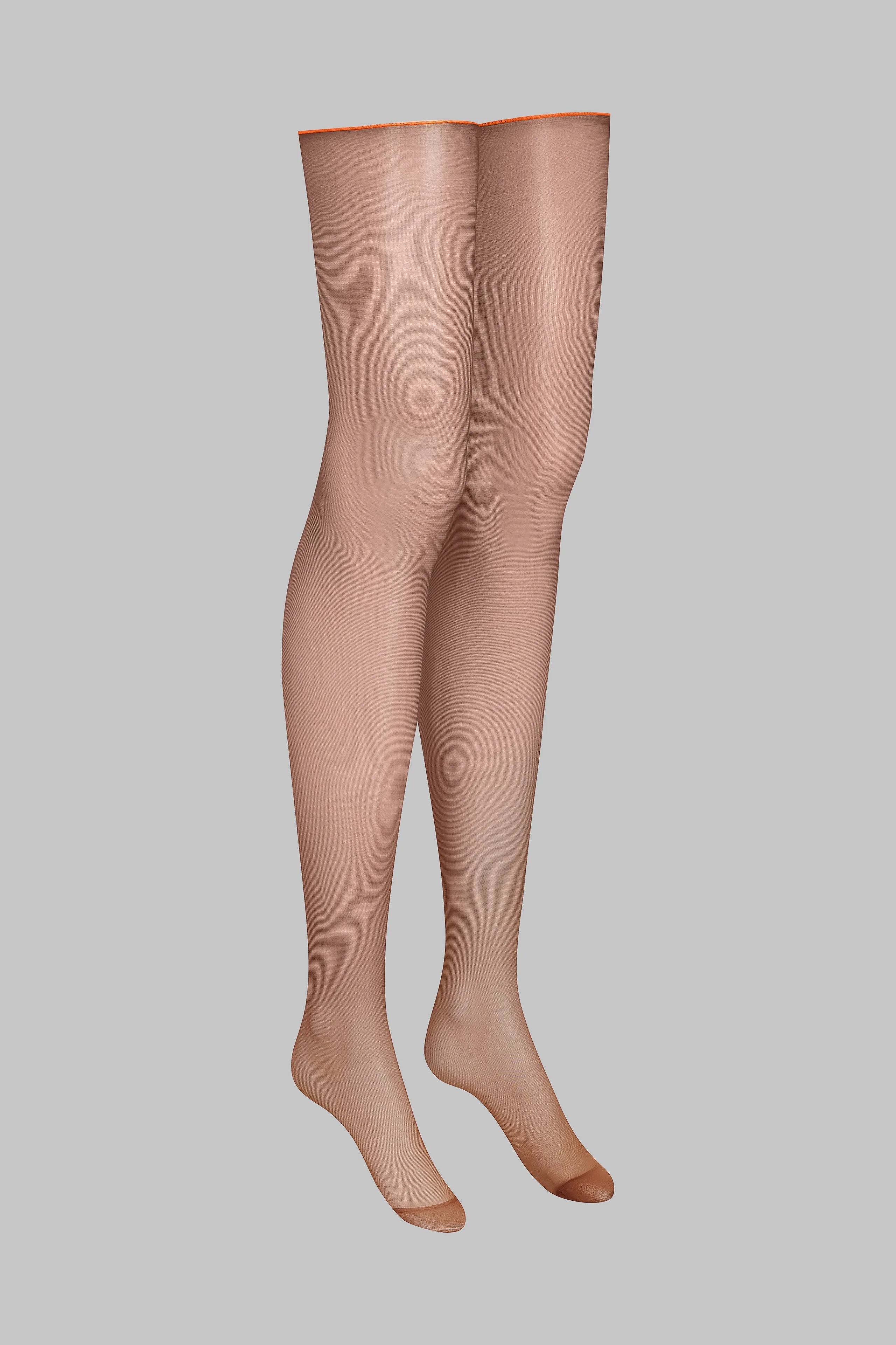 Cut and curled neon seamed stockings - 20D - Les Coquetteries Maison Close