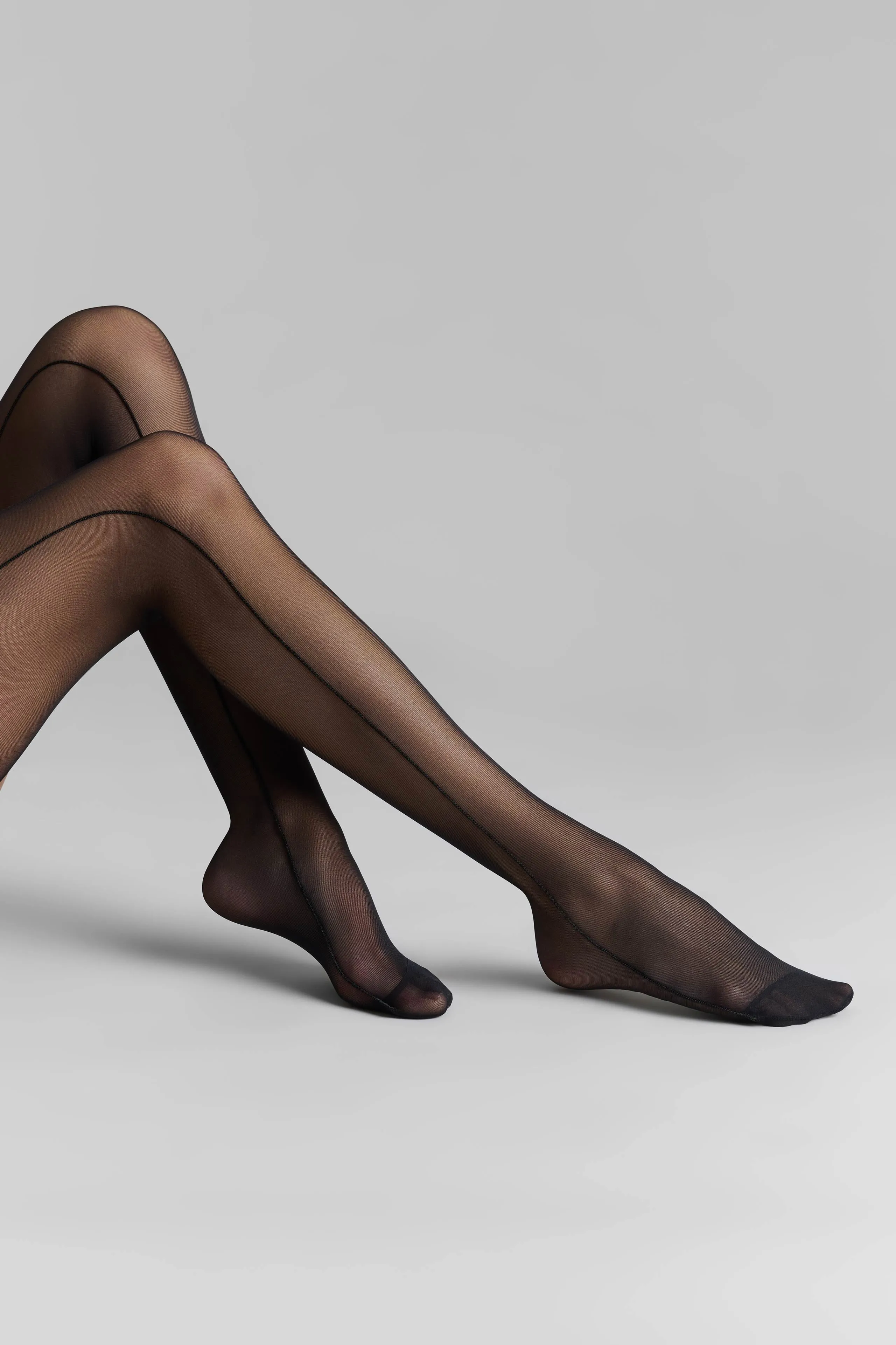 Cut and curled stockings double side seams - 20D - Les Coquetteries Maison Close
