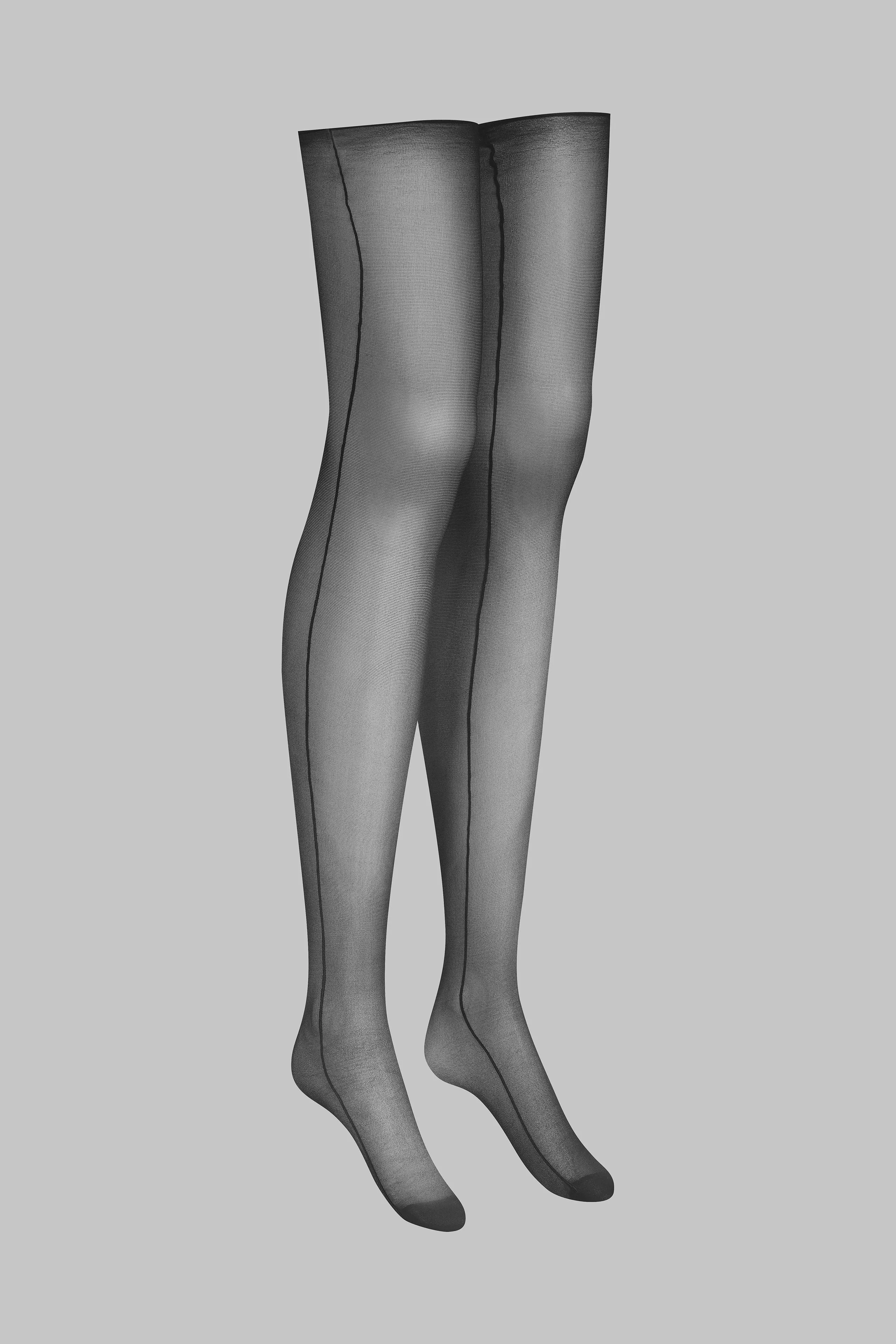 Cut and curled stockings double side seams - 20D - Les Coquetteries Maison Close
