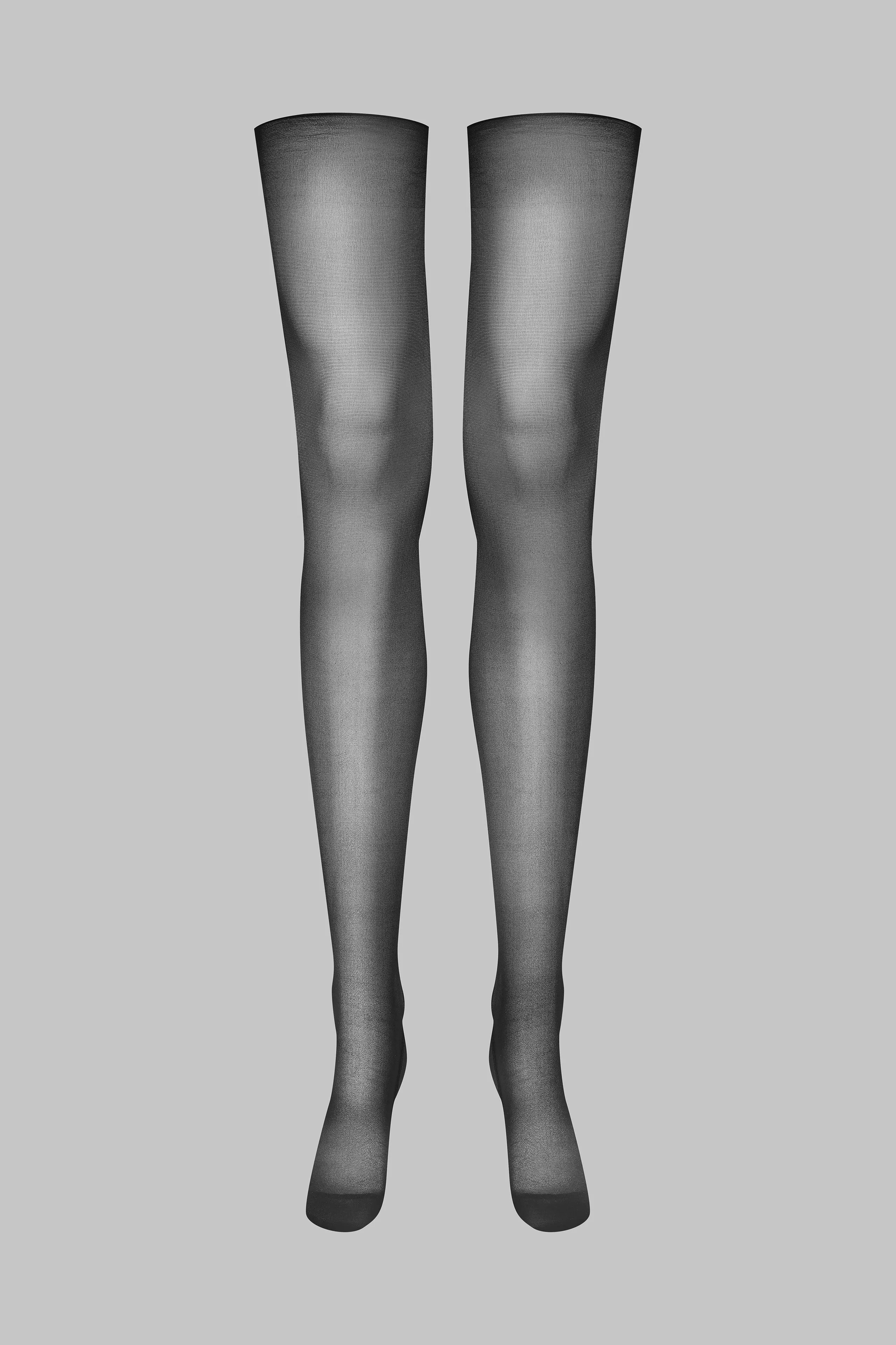 Cut and curled stockings double side seams - 20D - Les Coquetteries Maison Close