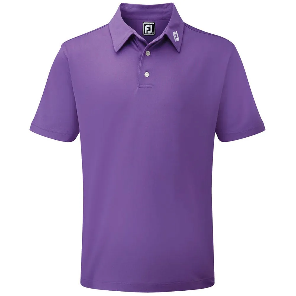 FootJoy Stretch Pique Solid Athletic Polo Shirt - Purple