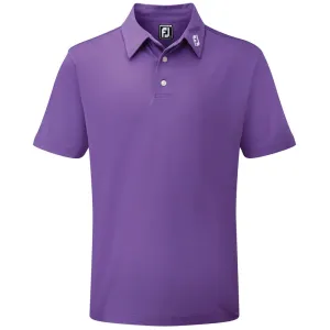 FootJoy Stretch Pique Solid Athletic Polo Shirt - Purple