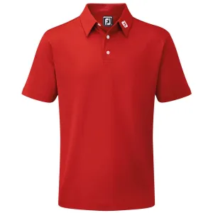 FootJoy Stretch Pique Solid Athletic Polo Shirt - Red