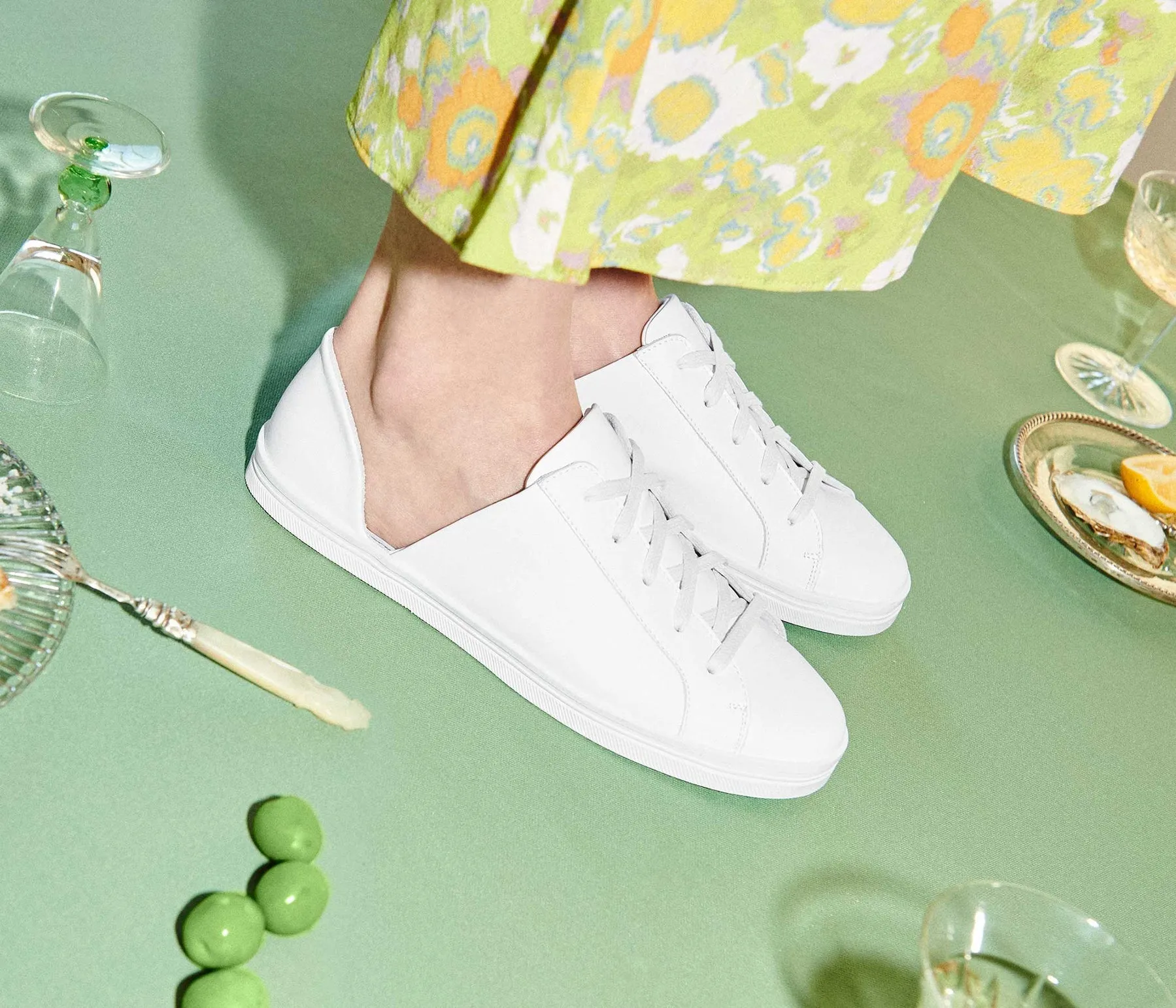 Freda Salvador Eda Sneaker: White Calf