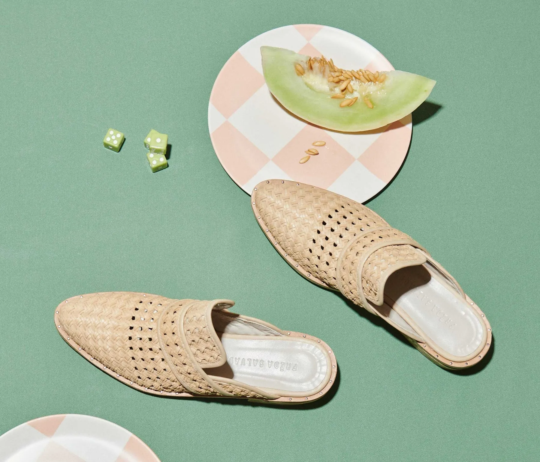 Freda Salvador Keen Mule: Natural Woven