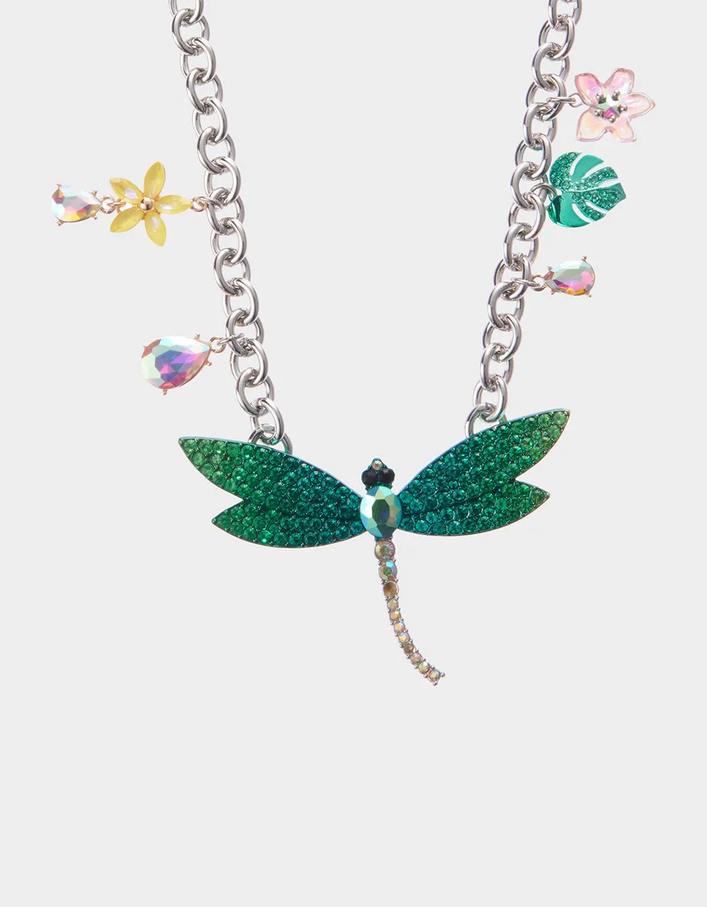 GARDEN GLAM GRADONFLY FRONTAL NECKLACE BLUE Betsey Johnson