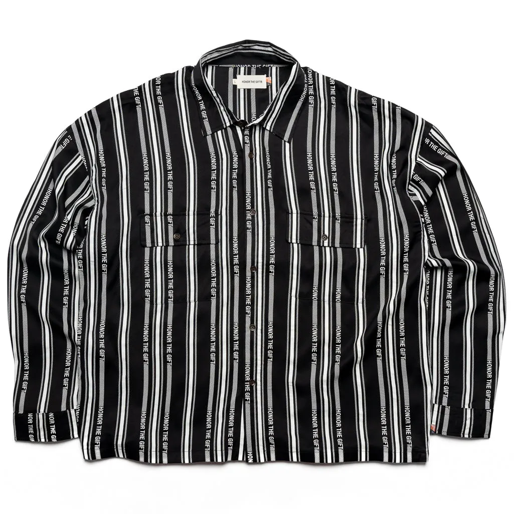 Honor The Gift Honor Stripe Button Up - Black