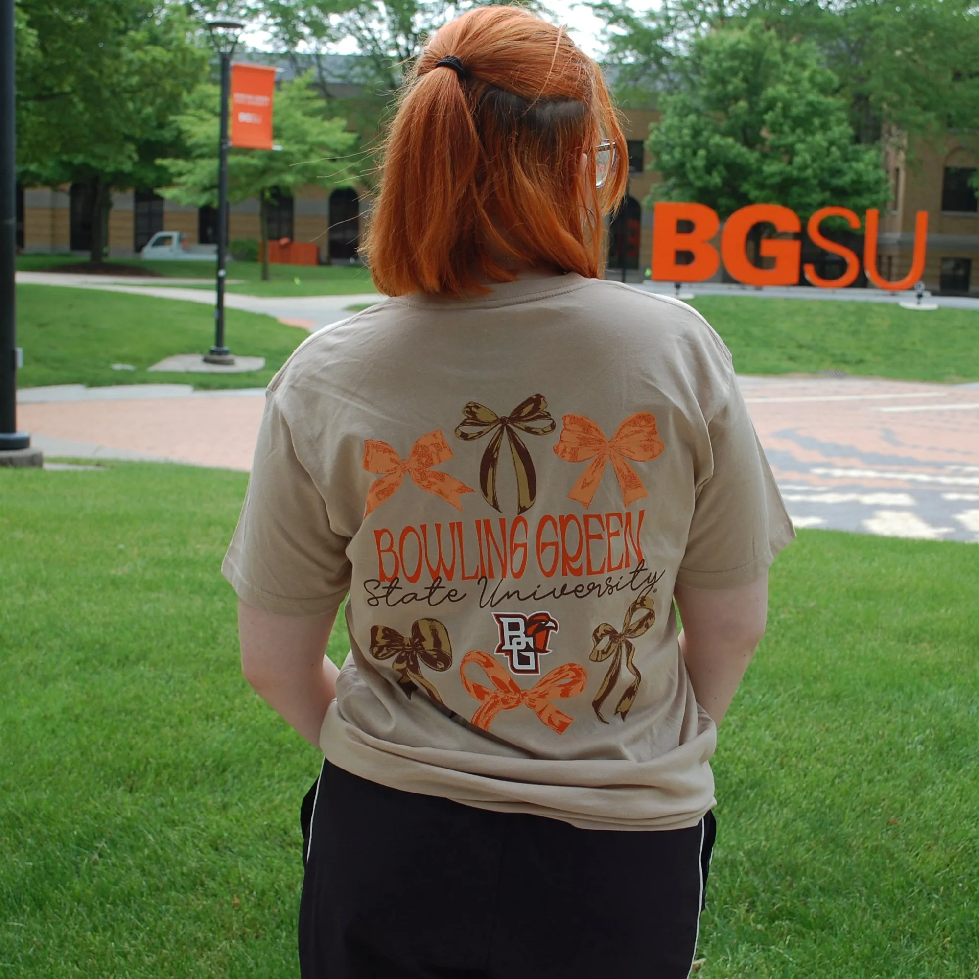 Image One Bowling Green State University Delicate Bows SS Tee