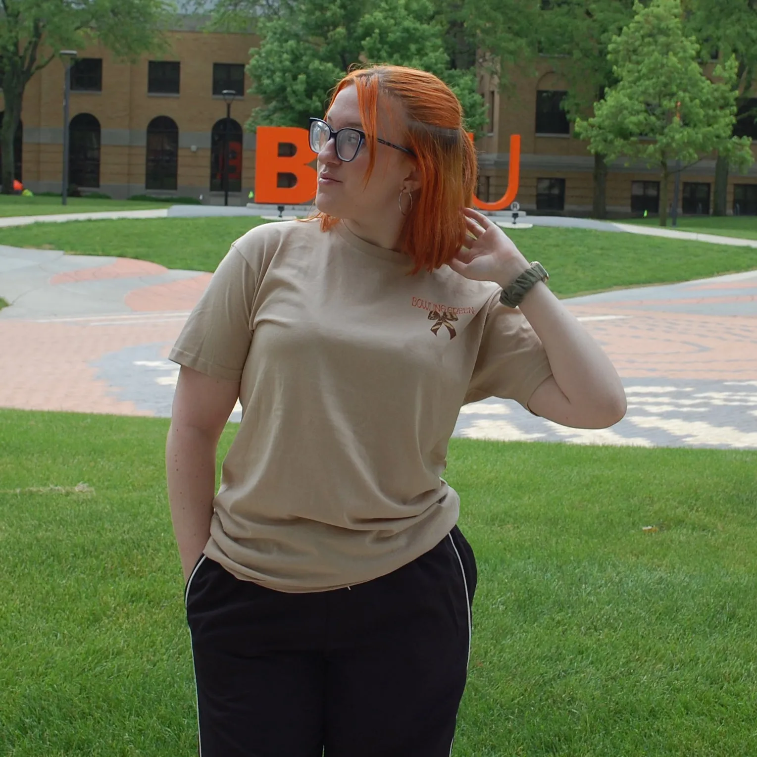 Image One Bowling Green State University Delicate Bows SS Tee