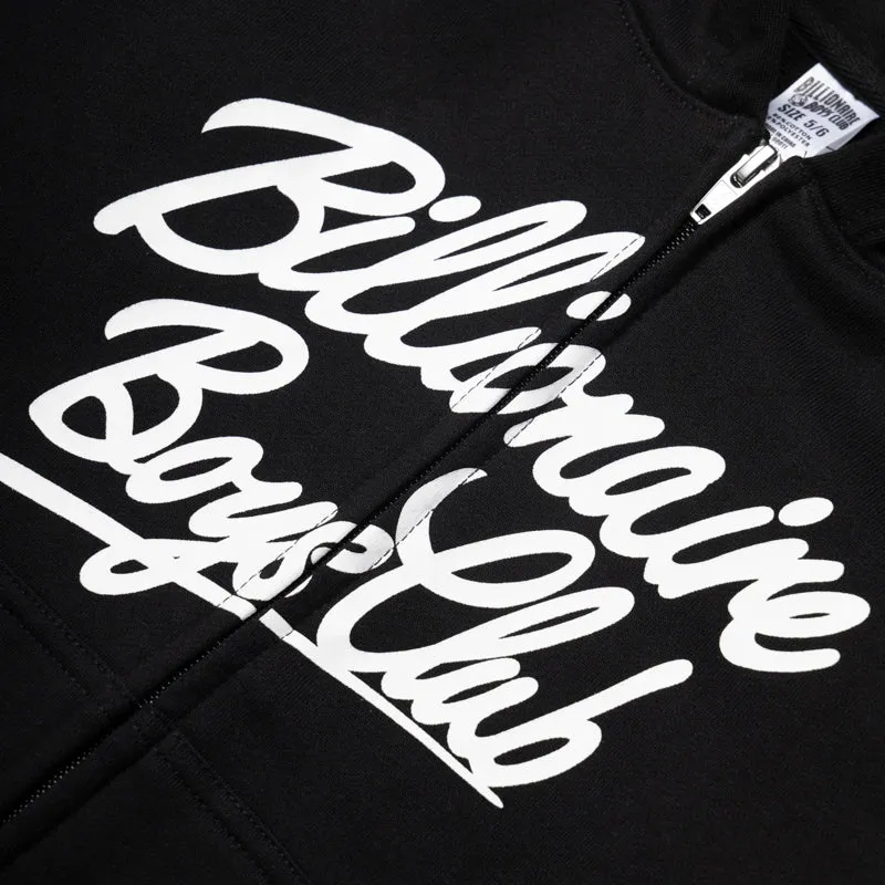 Kids Billionaire Boys Club OG Zip Front Hoodie - Black