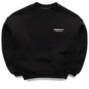 Kids Fear Of God Essentials Fleece Crewneck - Black