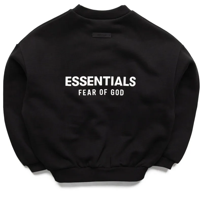 Kids Fear Of God Essentials Fleece Crewneck - Black