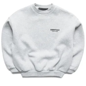 Kids Fear Of God Essentials Fleece Crewneck - Light Heather Gray