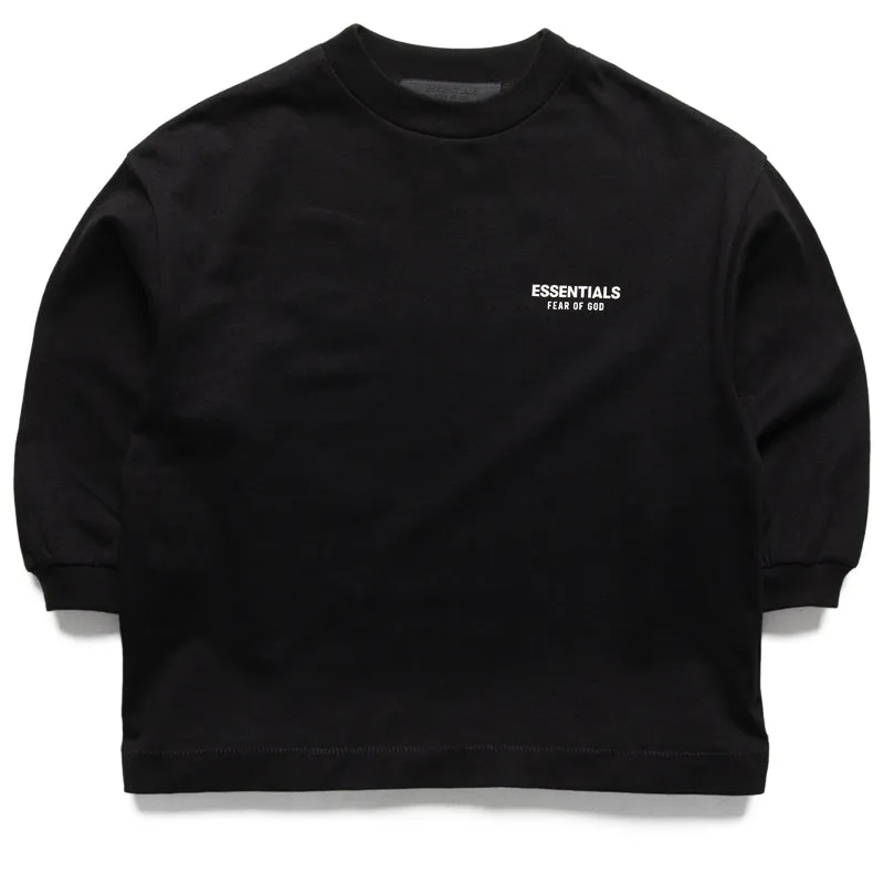 Kids Fear Of God Essentials Jersey L/S Tee - Black