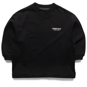 Kids Fear Of God Essentials Jersey L/S Tee - Black