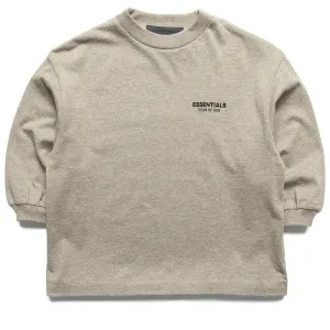 Kids Fear Of God Essentials Jersey L/S Tee - Heather Gray