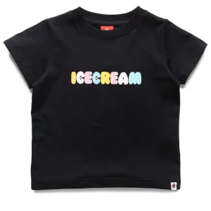 Kids Ice Cream Dip N Dots Tee - Black