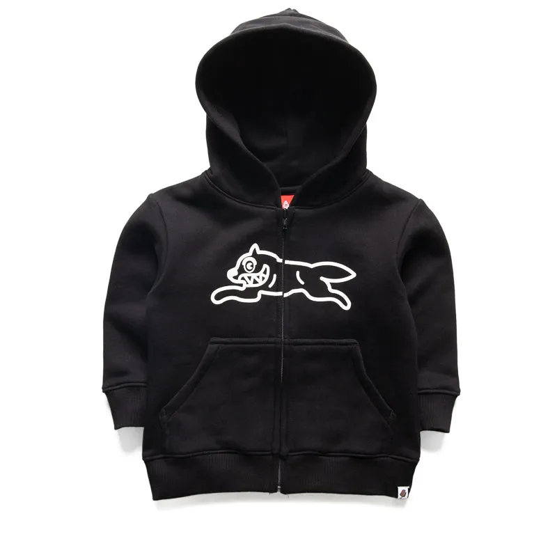 Kids Ice Cream Dog Town Zip Front Hoodie - Black