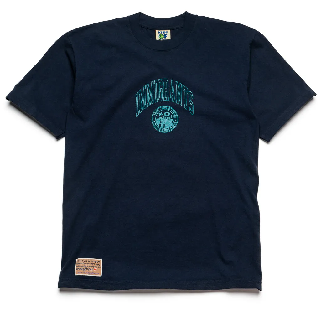 Kids of Immigrants Our Family Tee - Navy
