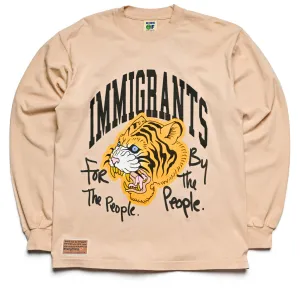 Kids of Immigrants Tiger L/S Tee - Beige
