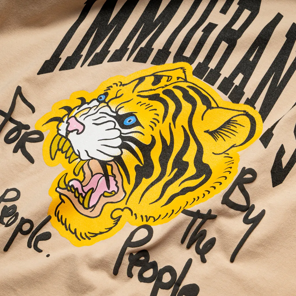 Kids of Immigrants Tiger L/S Tee - Beige
