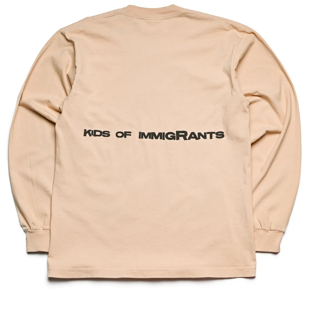 Kids of Immigrants Tiger L/S Tee - Beige