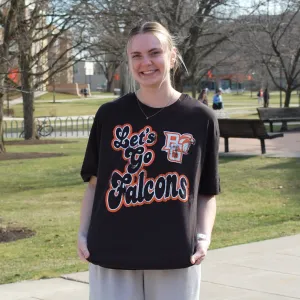 Ladies Champion Let's Go Falcons Oversized Tee
