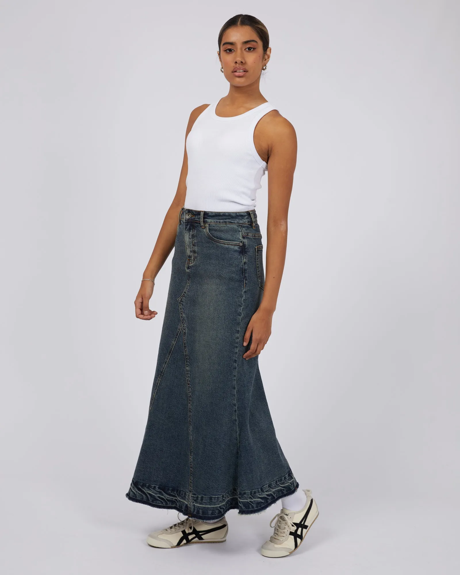 Letty Denim Maxi Skirt Denim
