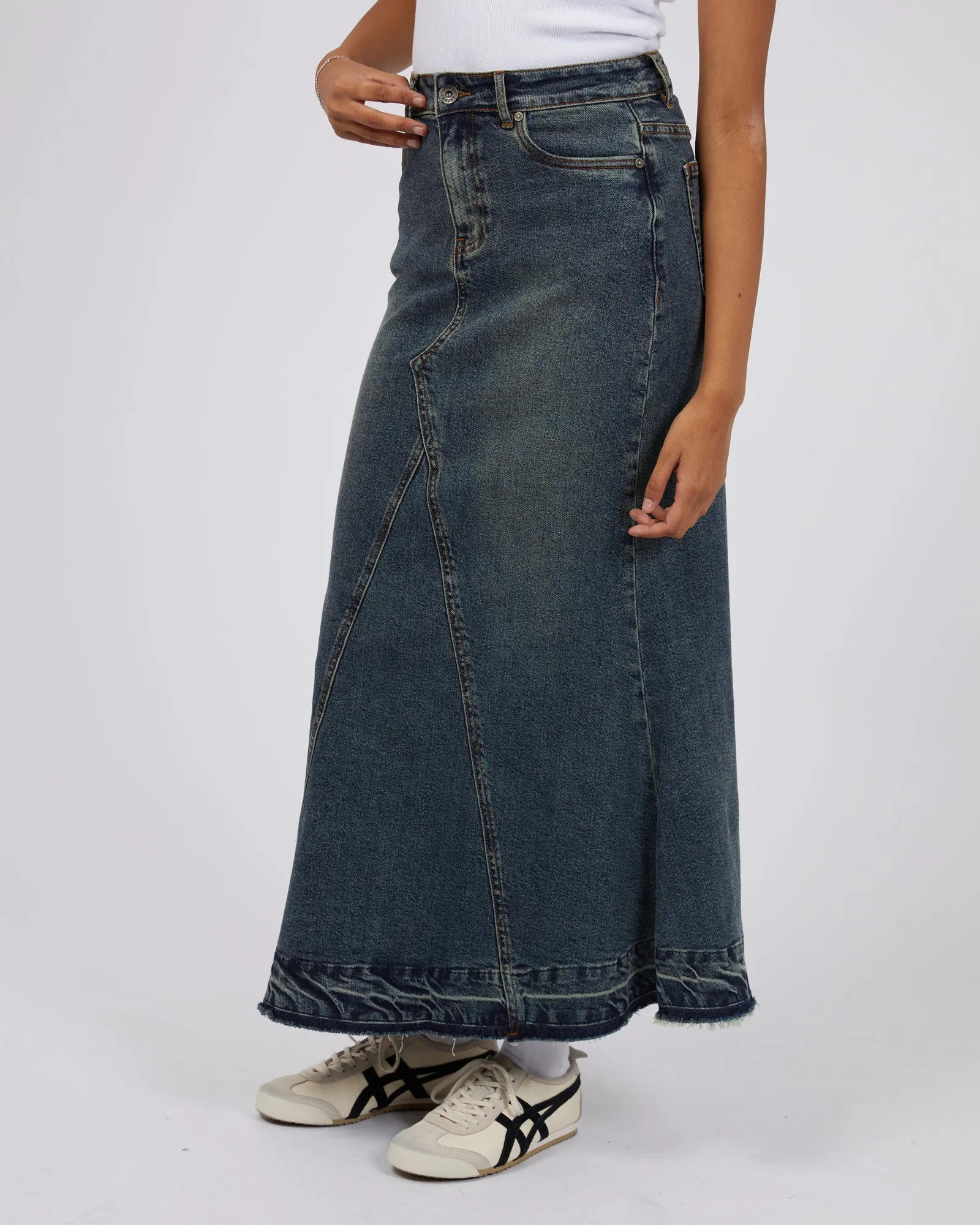 Letty Denim Maxi Skirt Denim