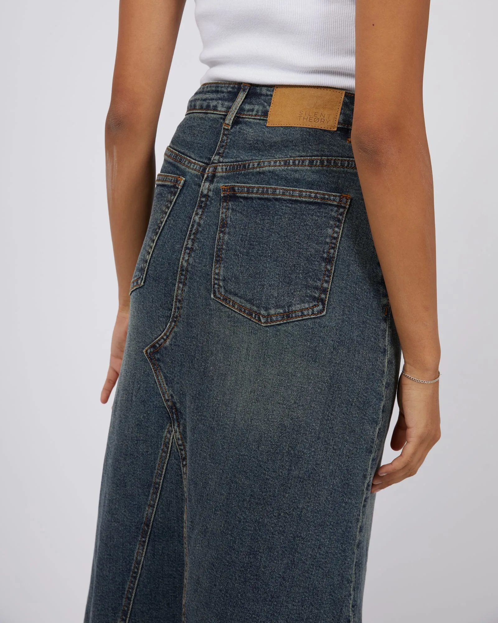 Letty Denim Maxi Skirt Denim