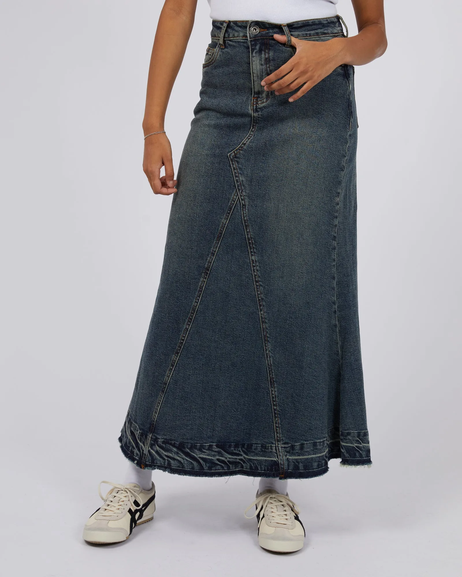 Letty Denim Maxi Skirt Denim