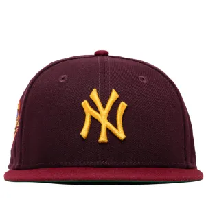 New Era x Politics New York Yankees 59FIFTY Fitted Hat - Cardinal/Maroon