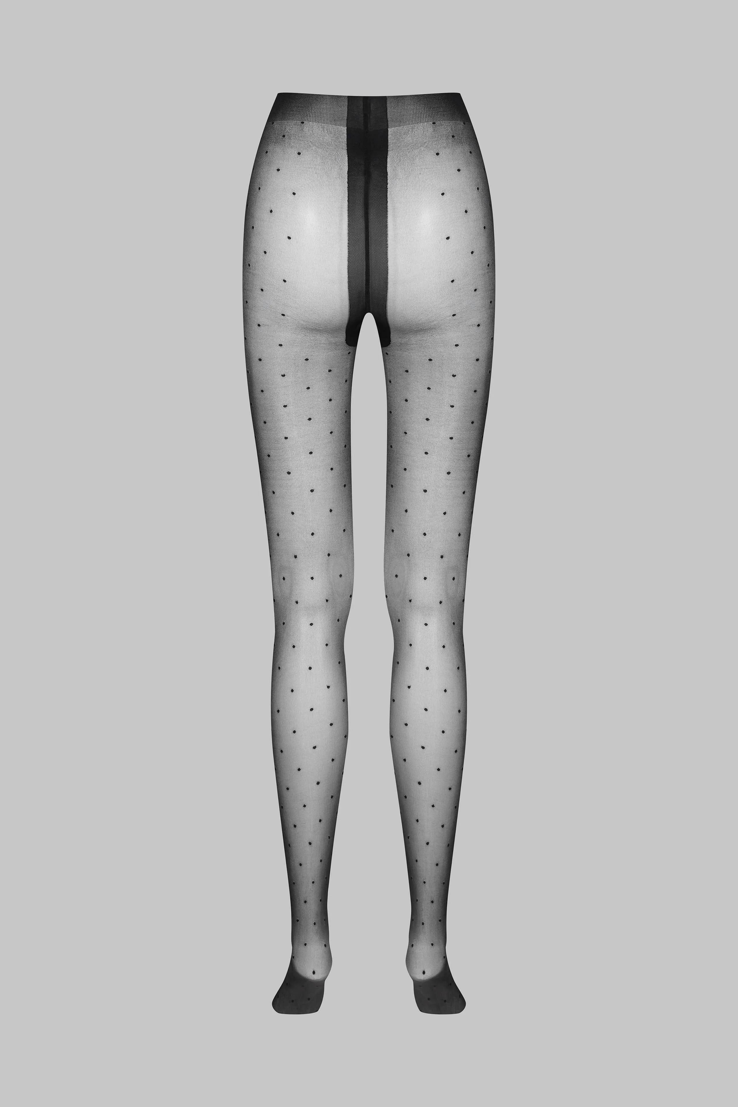 Plumetis glossy tights - 15D - Les Coquetteries Maison Close