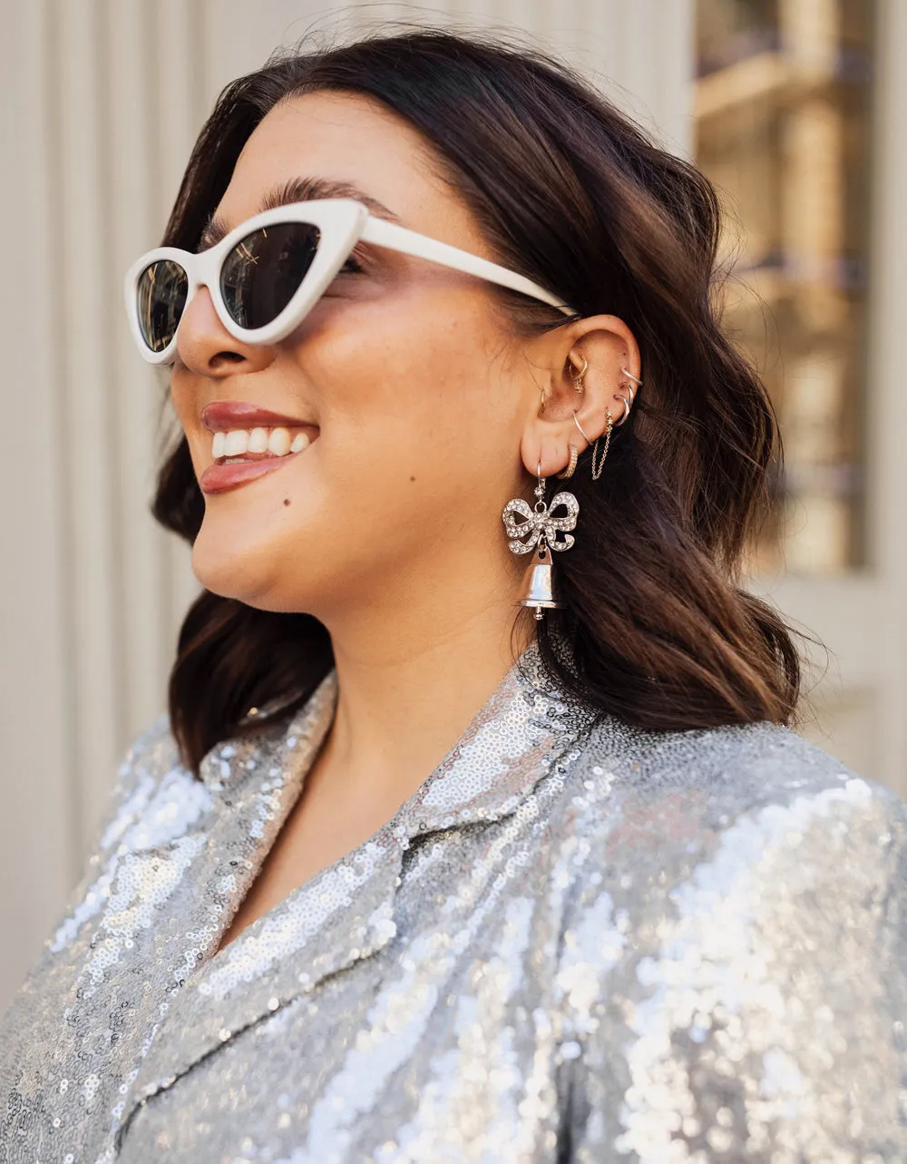 PRENUP BELL EARRINGS CRYSTAL Betsey Johnson