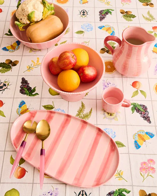 Salad Bowl (Pink Stripe)