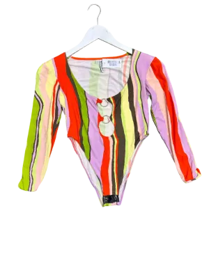 Size 8 | Arthur Apparel Multicoloured Stripe Bodysuit